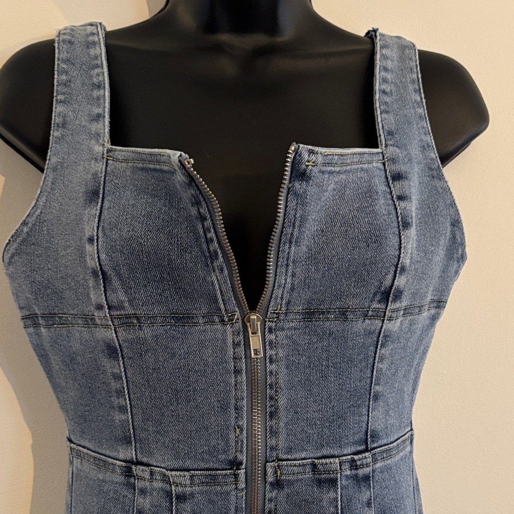 Emory Park Blue Denim Overalls - Picture 2 of 3